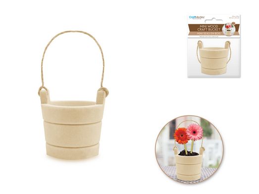 CraftMedley 1.8x1.8in Mini Well Bucket Routered with Jute