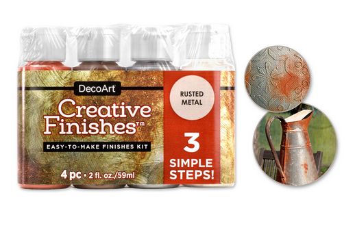 Craft Decor Paint Creative Finishes Vintage 4-Step Kit  Rusted Metal