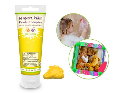 Krafty Kids Paint: 75ml Tempera Tubes  Yellow