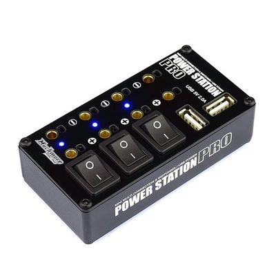 Muchmore Racing Power Station Pro Multi Distributor Black (with Two USB Charging port)