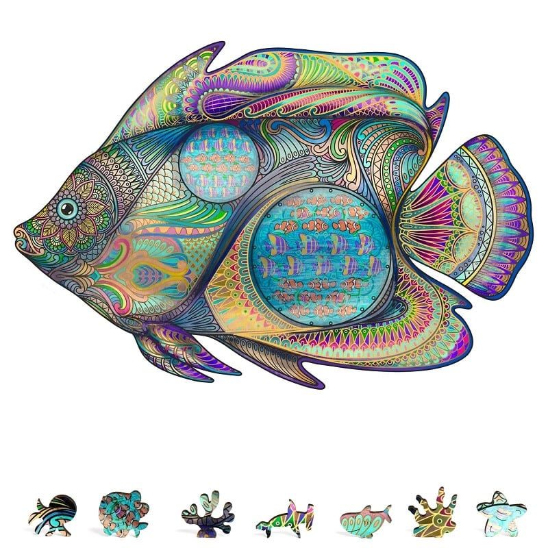 Zen Chalet Tropical Fish Wooden Puzzle 200 piece