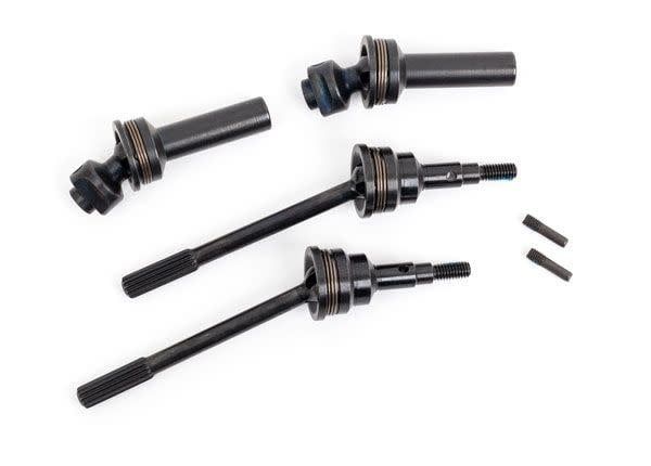 Traxxas Driveshafts, front, extreme heavy duty, steel-spline constant-velocity with 6mm stub axles (complete assembly) (2) (for use with #9080 upgrade kit)