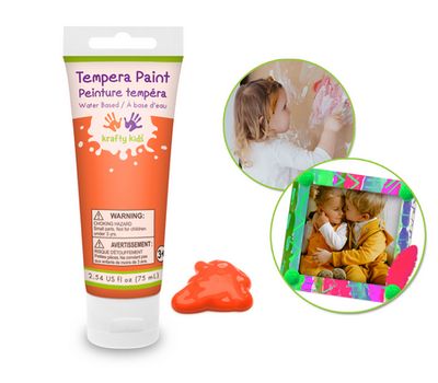 Krafty Kids Paint Tempera Tubes Orange 75ml