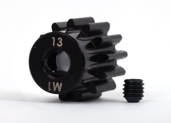 Traxxas Gear, 13-T pinion (machined, hardened steel) (1.0 metric pitch) (fits 5mm shaft)/ set screw