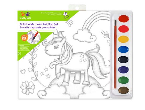 Krafty Kids Artist Watercolor Painting Set Unicorn
