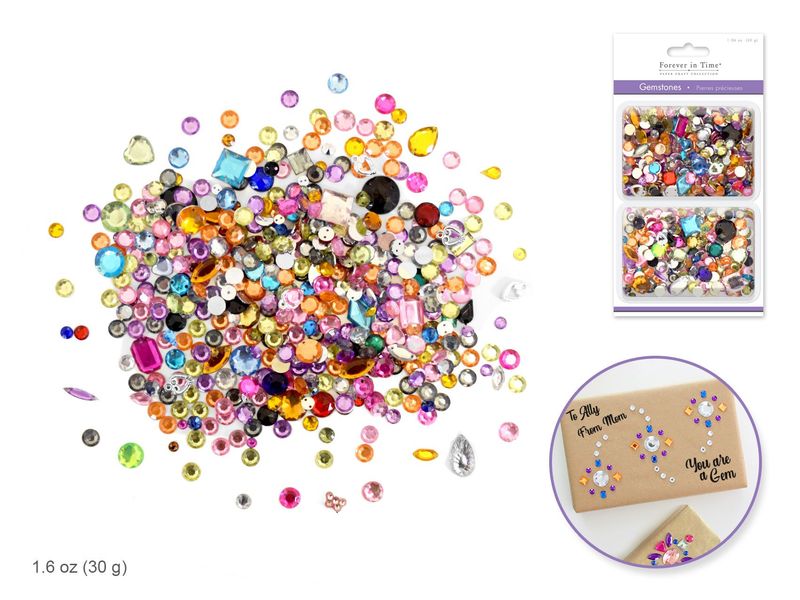 Forever In Time Gemstones Assorted Shapes Colors and Sizes 30g Forever In Time Gemstones Assorted Shapes Colors and Sizes 30g