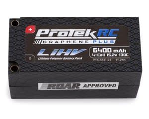 Pro Tek 4S 130C Low IR Si-Graphene+ HV Shorty LiPo Battery (15.2V/6400mAh) 5mm Connector (ROAR Approved)