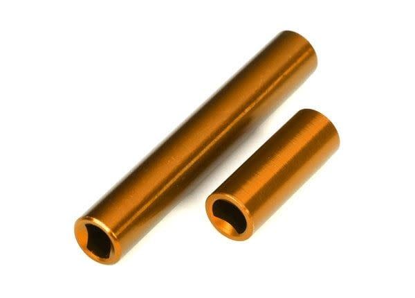 Traxxas Driveshafts, center, female, 6061-T6 aluminum (orange-anodized) (front &amp; rear) (for use with #9751 metal center driveshafts) (fits 1/18 TRX-4Mvehicles with 162mm wheelbase)