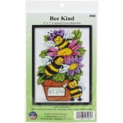 Design Works Bee Kind Cross Stitch 5&quot; x 7&quot;