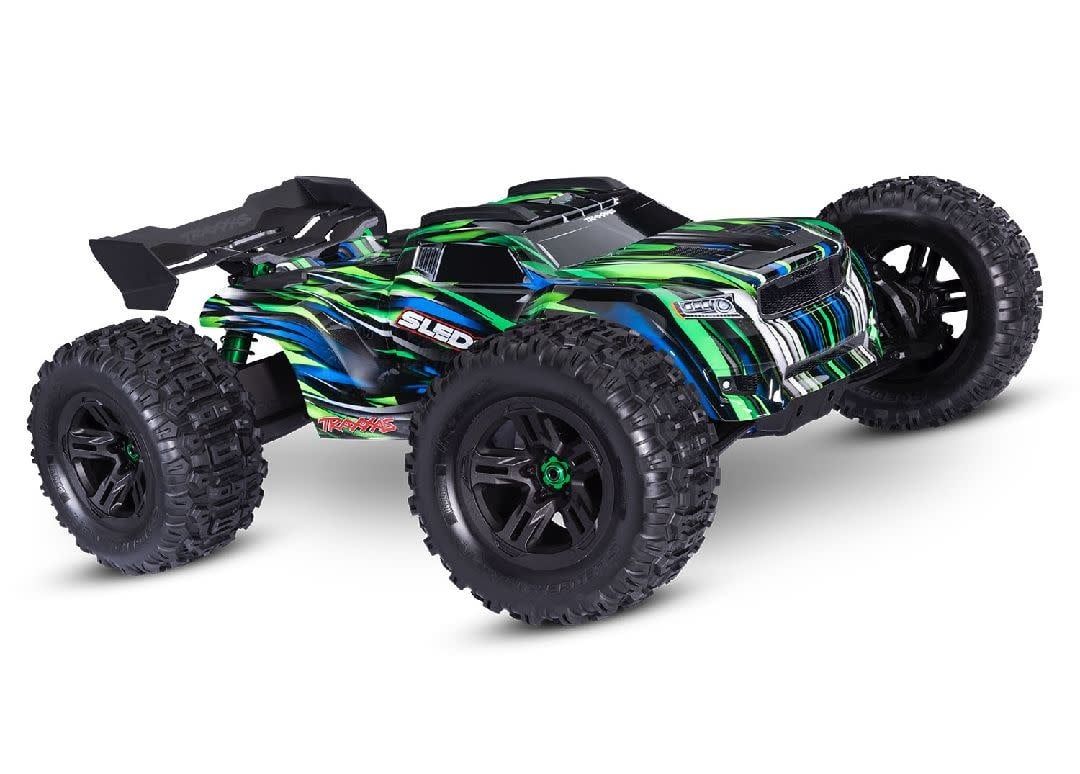 Traxxas Sledge: 1/8 Scale 4WD Brushless Electric Monster Truck with TQi 2.4GHz Traxxas LinkEnabled Radio System and Traxxas Stability Management (TSM) - Green