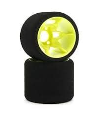 Volante 1/12 Mounted FOAM TIRES (YELLOW) REAR MED SOFT 2pcs