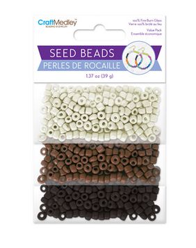 CraftMedley Glass Seed Beads: 6/0 Dyed Gloss Finish Earth 39g