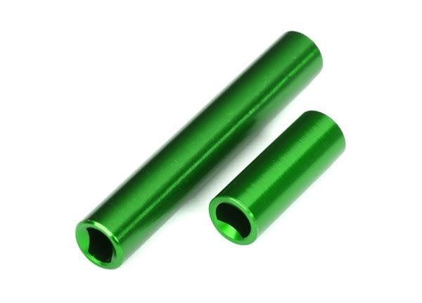 Traxxas Driveshafts, center, female, 6061-T6 aluminum (green-anodized) (front &amp; rear) (for use with #9751 metal center driveshafts) (fits 1/18 TRX-4Mvehicles with 162mm wheelbase)