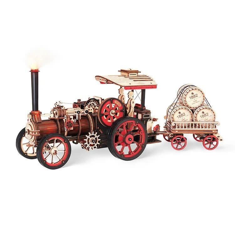 Robotime 3D Wooden Puzzles Steam Engine 469 piece