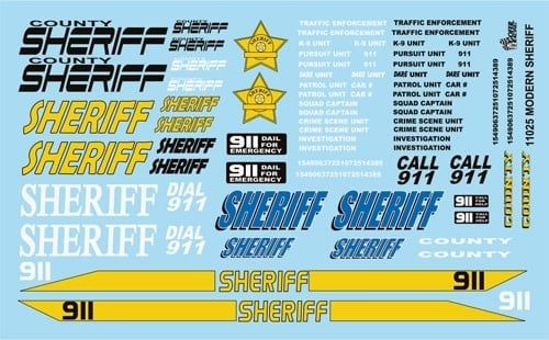 Gofer Sheriff Decal Sheet 1/24