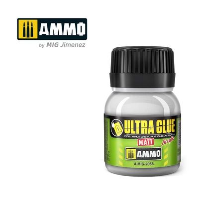 Ammo of MIG Ultra Glue Matt for Photo-Etch and Clear Parts 40ml