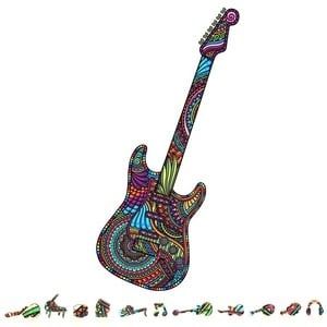 Zen Chalet Wooden Puzzle Guitar 200 piece