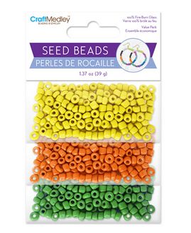 CraftMedley Glass Seed Beads: 6/0 Dyed Gloss Finish Tropical 39g