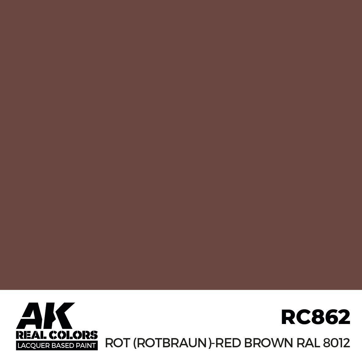 AK Interactive Real Colors Rot (Rotbraun)-Red Brown RAL 8012 17ml