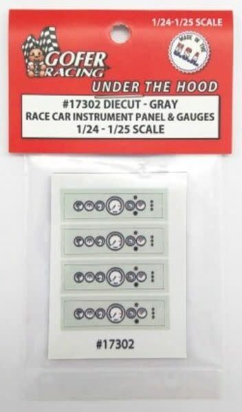 Gofer Race Car Instrument Panel Gray 1/24 - 1/25