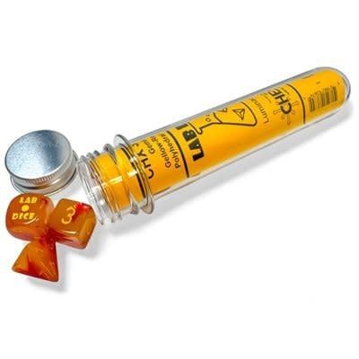 Lab Dice 8 Gemini Red and Yellow Luminary 7pc Dice Set