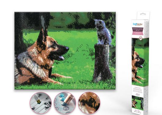 CraftMedley 15.8x19.7in Diamond Painting Kit with Gems Tools and Tray Best Friends