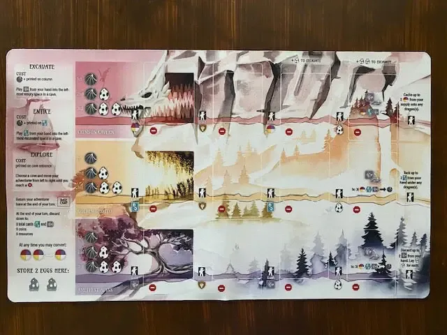 Natural rubber playmat for Wyrmspan