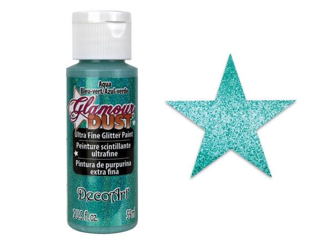 DecoArt 2oz Ultrafine Glitter Paint  Aqua
