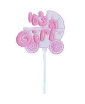 McCall&#39;s Bakers It&#39;s A Girl with Carriage Pick 11 1/4