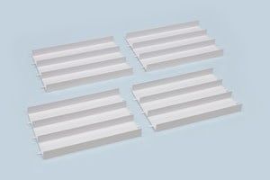 Tamiya JR Circuit Straight Section, J-Cup White, (4pcs)