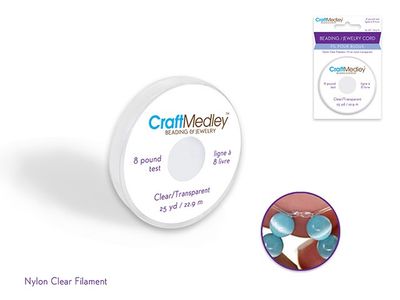 CraftMedley 25yd Nylon Clear Filament 8lb