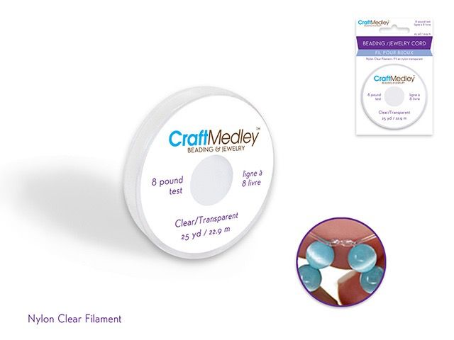 CraftMedley 25yd Nylon Clear Filament 8lb