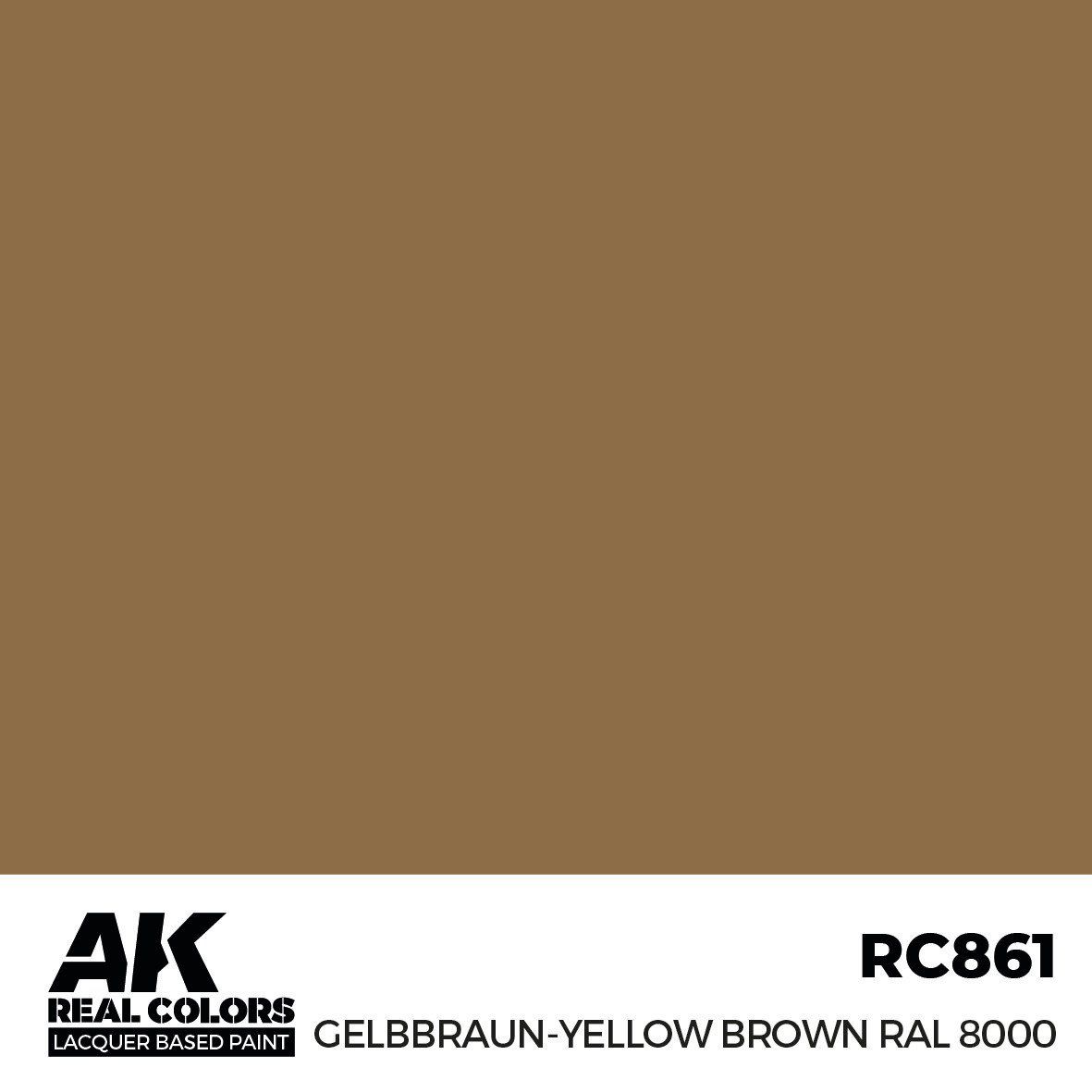 AK Interactive Real Colors Gelbbraun-Yellow Brown RAL 8000 17ml