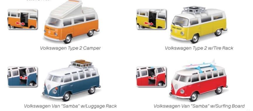 Maisto WeekEnders Volkswagen Van Samba Assorted Style and Colours
