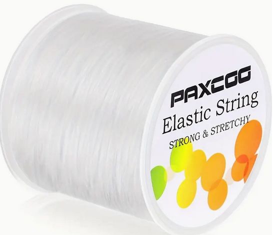 PM Hobbycraft 1mm Elastic Crystal Beaded String White