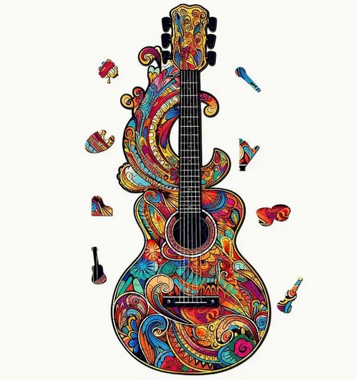 PM Hobbycraft Guitar Wooden Puzzle