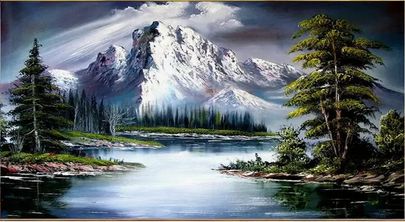 PM Hobbycraft 5D Diamond Painting Mountain Water 15.7 x 27.5 Inch