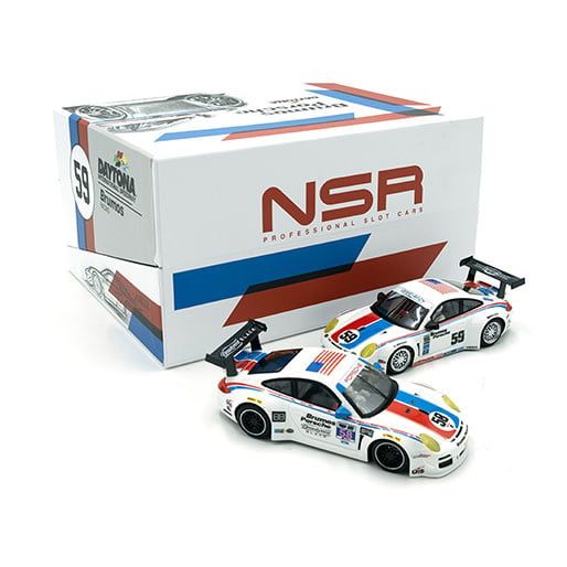 NSR Porsche Brumos 997 Daytona 24h, No.58-2015, No.59-2012 1/32 Slot Cars
