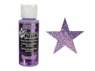Decoart Ultrafine Glitter Paint Purple Passion 2oz