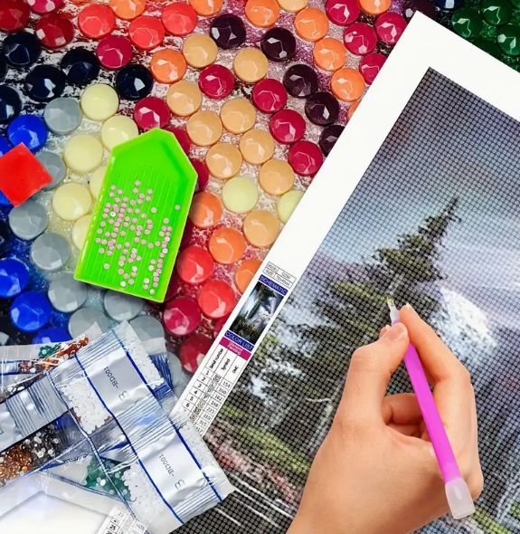 PM Hobbycraft 40x70CM Mountain Round Full Diamond Art Kits