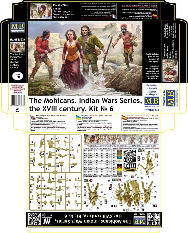 Masterbox 1/35 The Mohicans Indian Wars Series, the XVIII century Kit