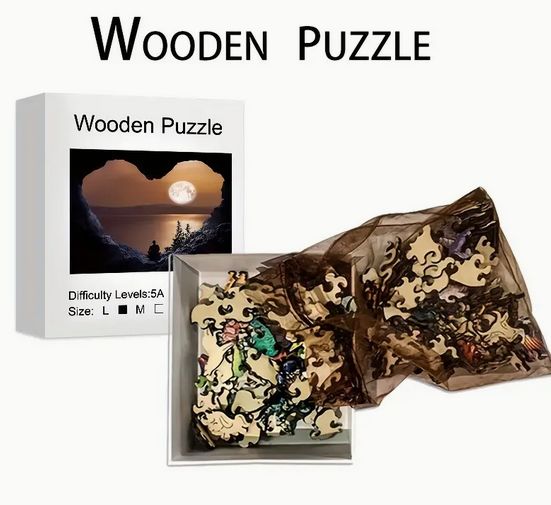 PM Hobbycraft  Heart Shaped Moonlit Sea Sunset