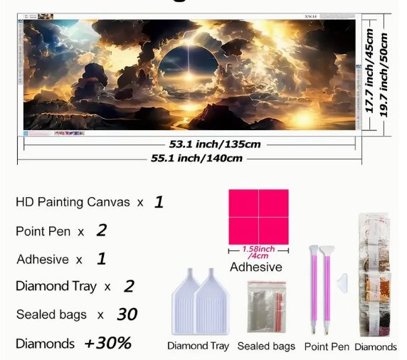 PM Hobbycraft Modern Art Diamond Painting Kits 140X50