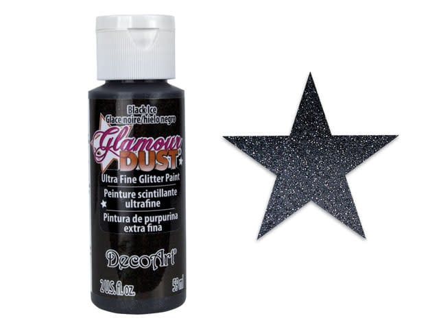 DecoArt 2oz Ultrafine Glitter Paint Black Ice