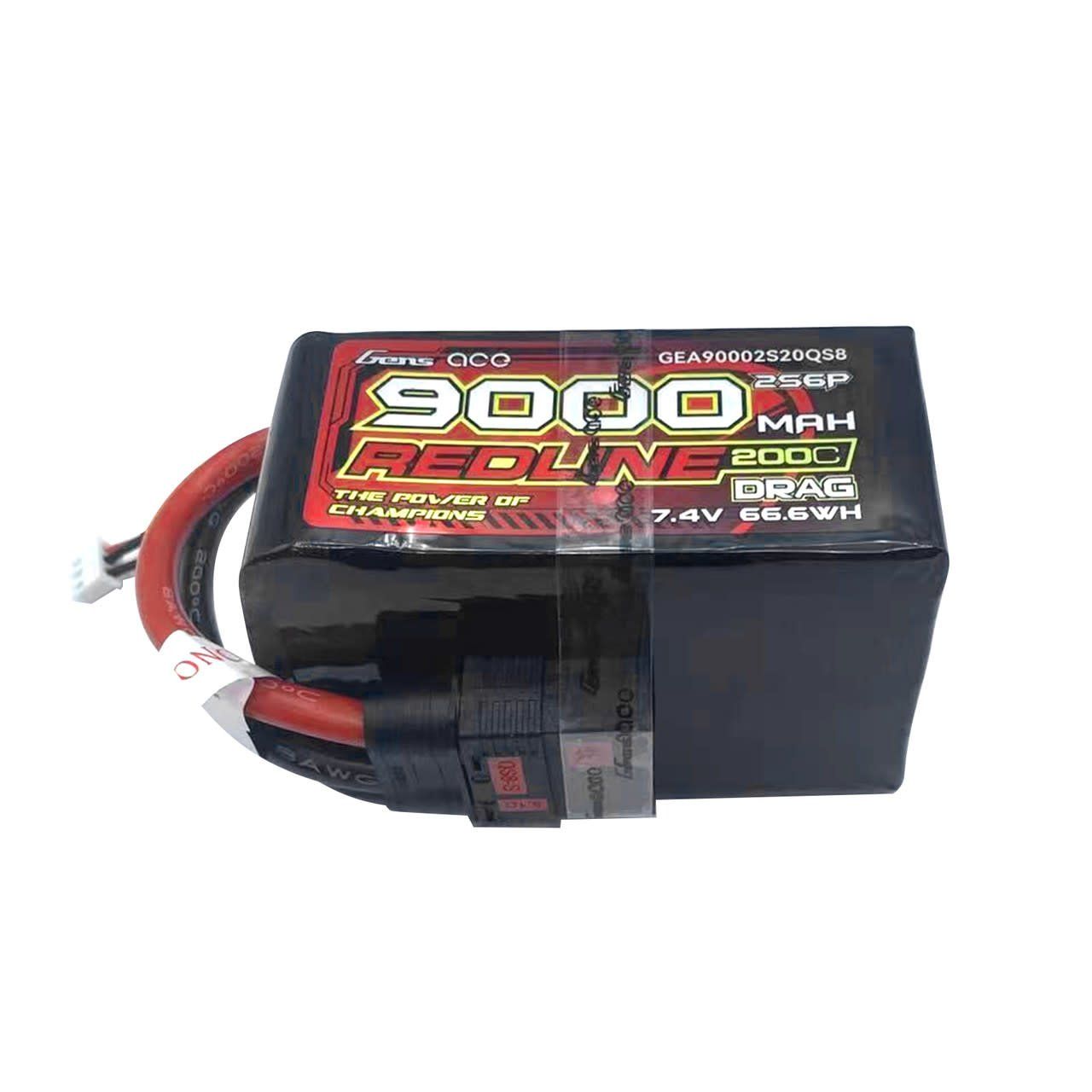 GENS ACE Redline Drag Race 9000mAh 7.4V 200C 2S6P with QS8 Plug