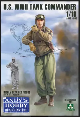 Andy's HHQ 1/16 US WWII Tank Commander Figure (full body)