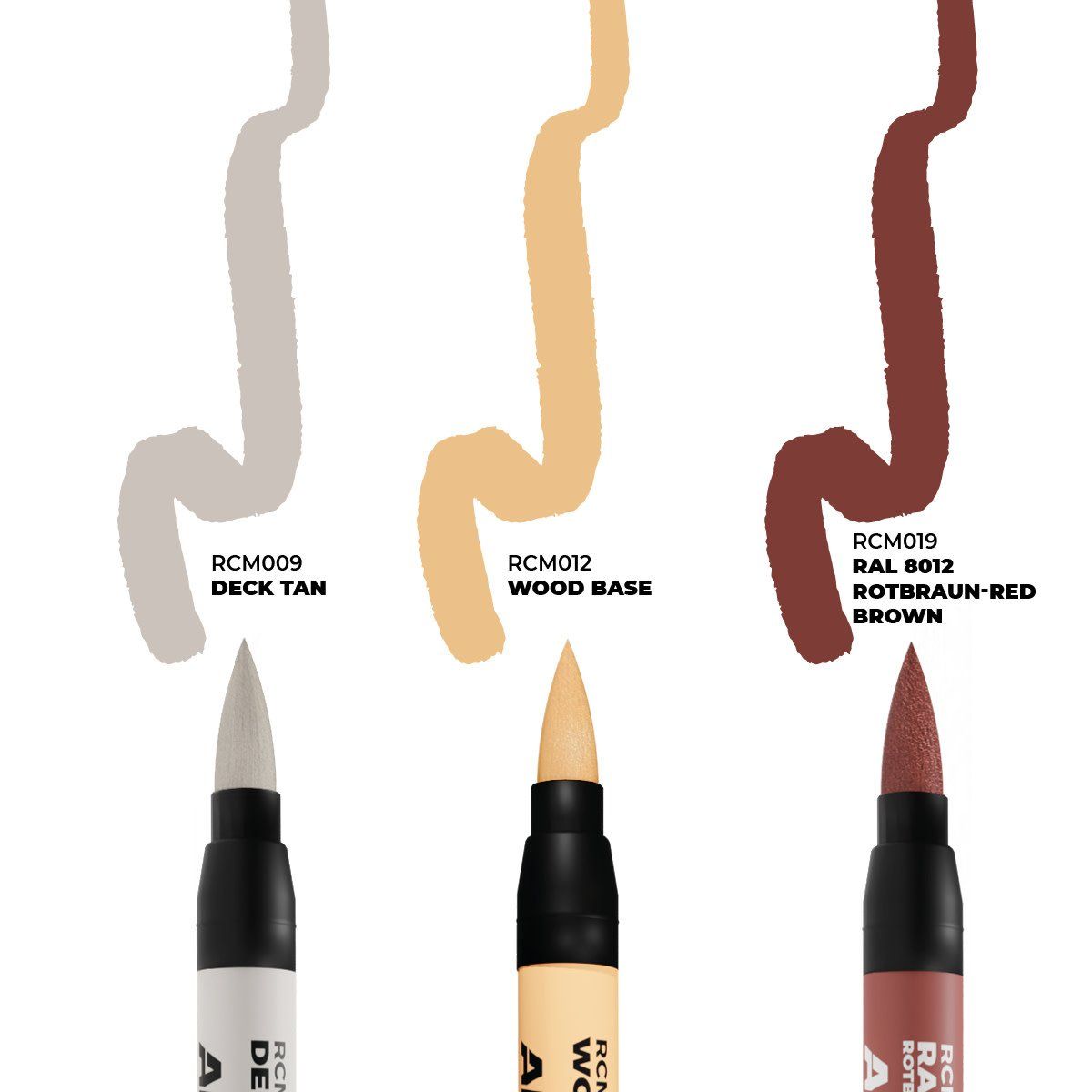 AK Interactive Real Colors Markers Ships &amp; Decks 3pc Set