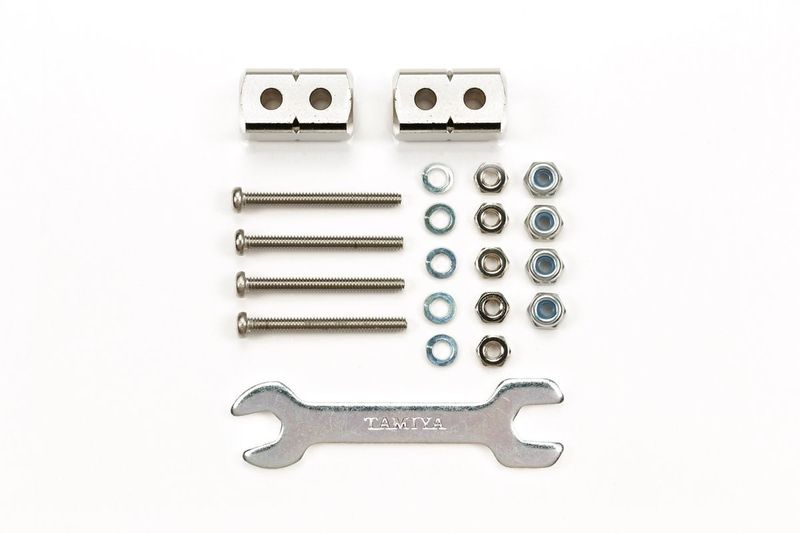 Tamiya JR Short Mass Damper Block, 8x8x14mm, Silver, LTD