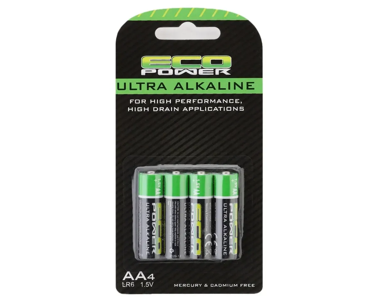 EcoPower Ultra Alkaline AA Batteries (4) (Mercury &amp; Cadmium Free)
