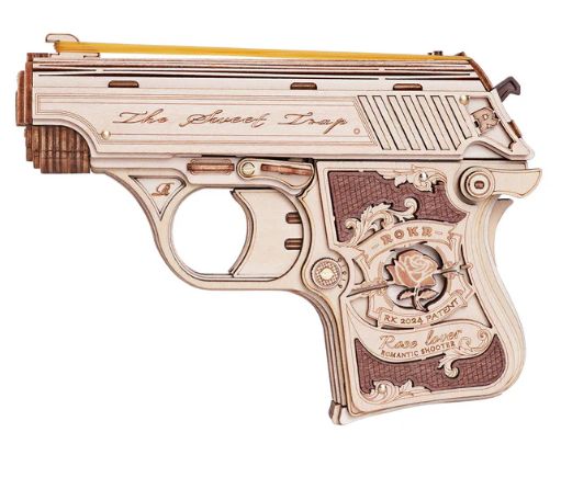 Robotime 3D Wooden Puzzle ROKR Mini Gun Toy 115 piece